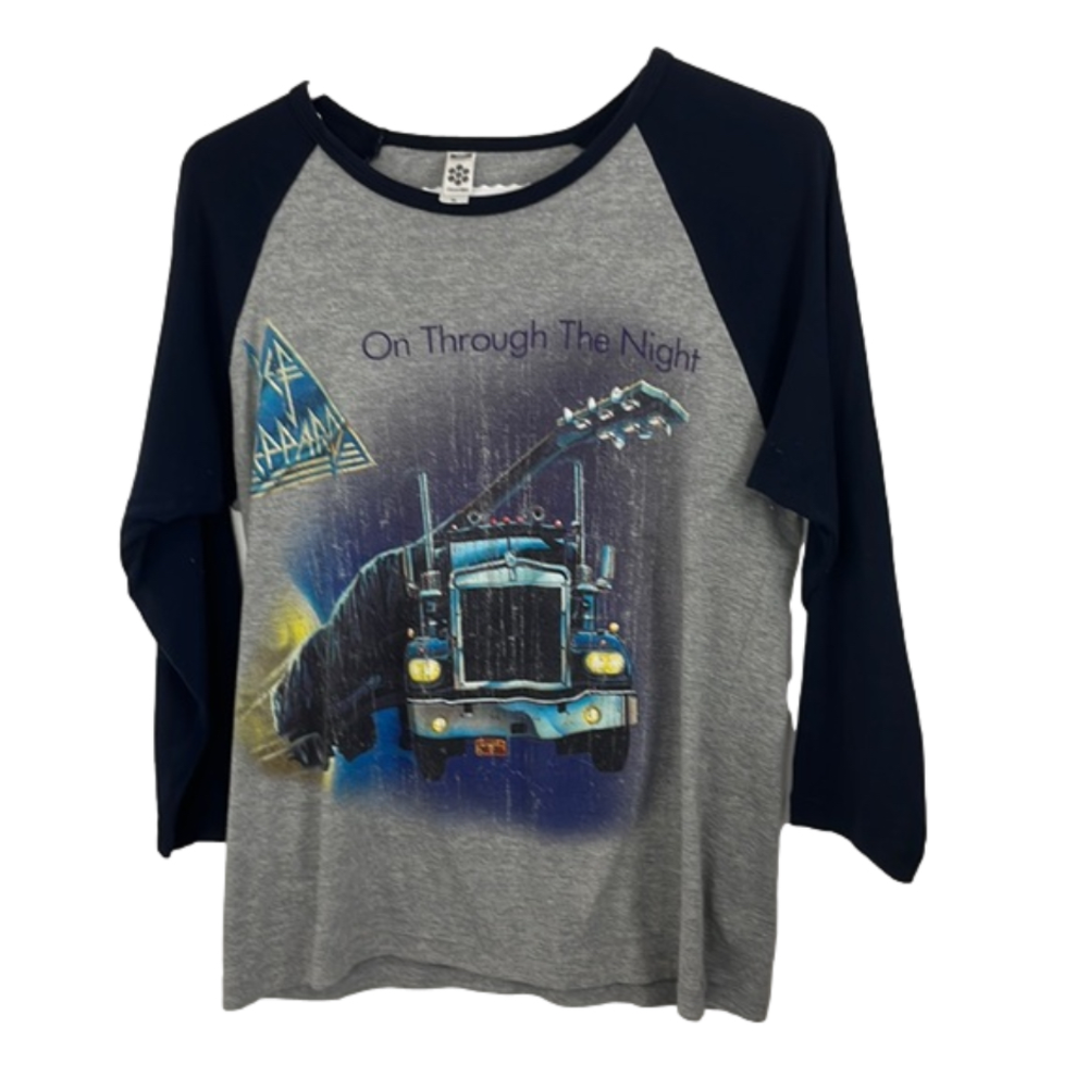 American Apparel Vintage Def Leppard Raglan-Style Concert T-Shirt